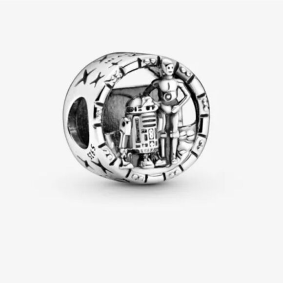 925 Silver C-3PO & R2-D2 Star Wars Charm - Picture 1 of 6